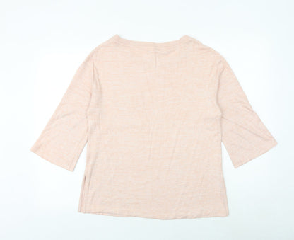 Gap Womens Orange Round Neck Polyester Pullover Jumper Size S