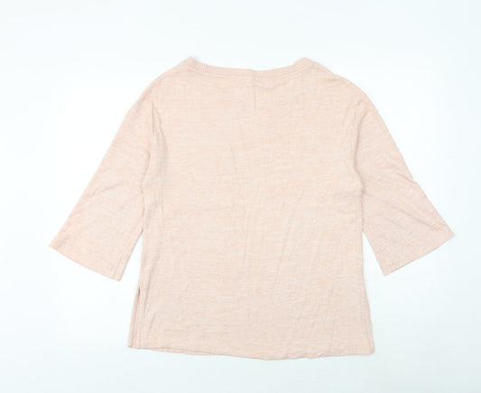 Gap Womens Orange Round Neck Polyester Pullover Jumper Size S