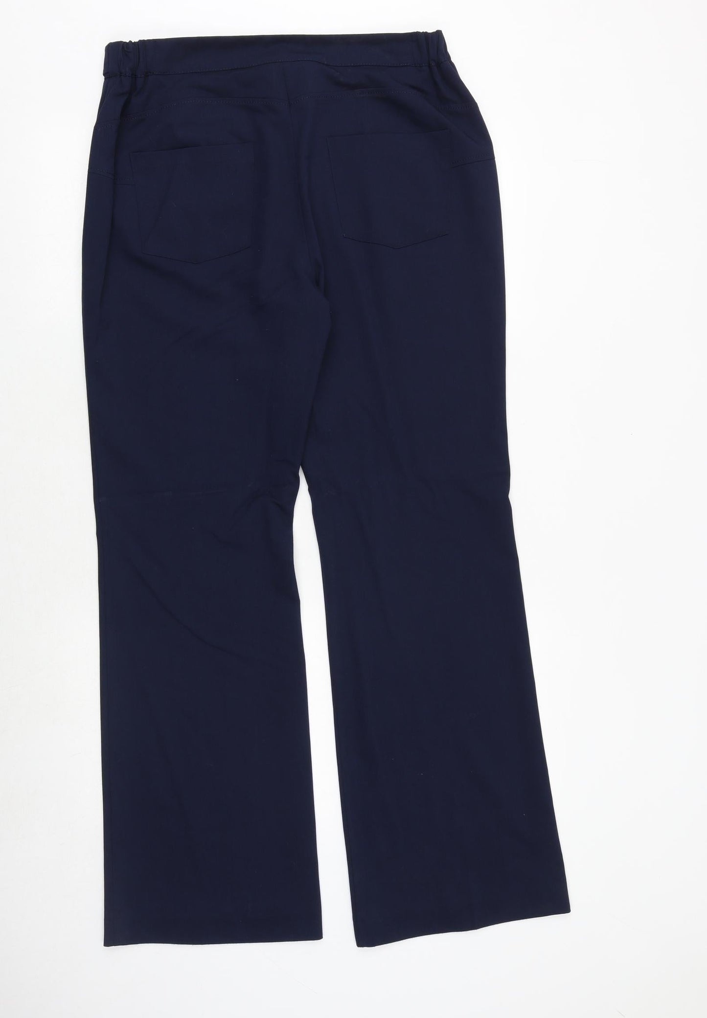 Capsule Womens Blue Polyester Trousers Size 14 Regular Zip