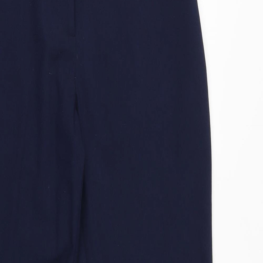 Capsule Womens Blue Polyester Trousers Size 14 Regular Zip