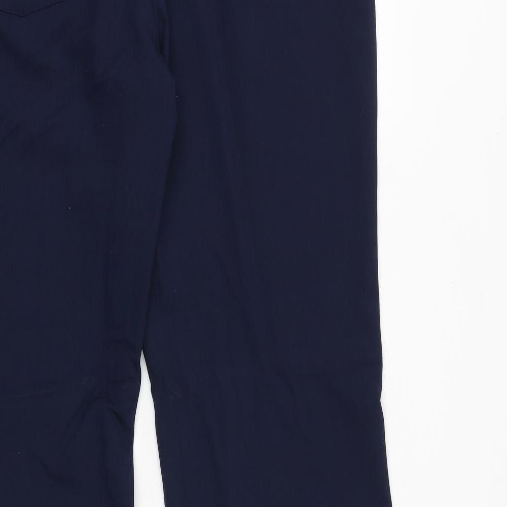 Capsule Womens Blue Polyester Trousers Size 14 Regular Zip