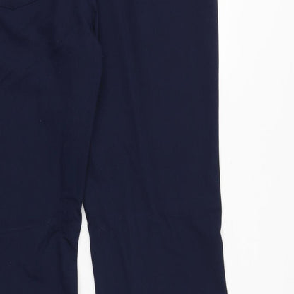 Capsule Womens Blue Polyester Trousers Size 14 Regular Zip