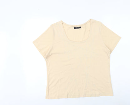 Womens UK Size M Bonmarché Ivory Basic T-Shirt