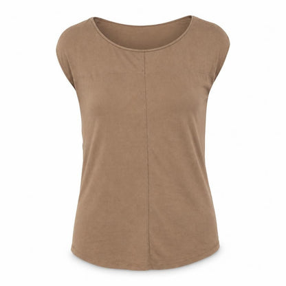 Womens UK Size S Pull&Bear Brown Basic Blouse