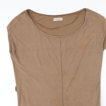 Womens UK Size S Pull&Bear Brown Basic Blouse