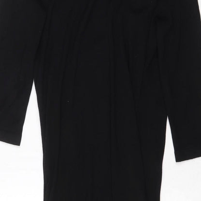 Kaliko Womens Black V-Neck Viscose Pullover Jumper Size 14