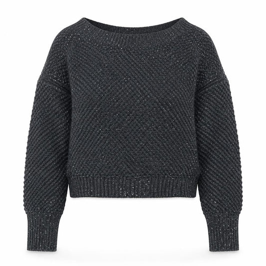 Womens UK Size XS Sisley Grey Pullover Jumper