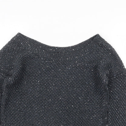 Womens UK Size XS Sisley Grey Pullover Jumper
