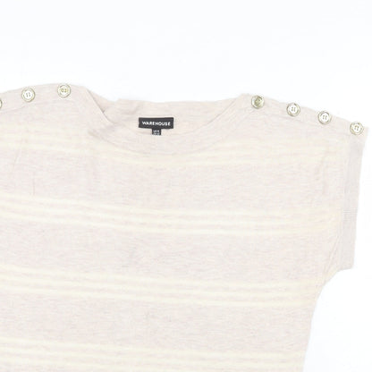 Womens UK Size 14 Warehouse Beige Pullover Jumper