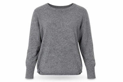 Mini Velvet Womens Grey Round Neck Cotton Pullover Jumper Size 8
