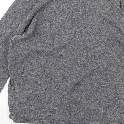 Mini Velvet Womens Grey Round Neck Cotton Pullover Jumper Size 8
