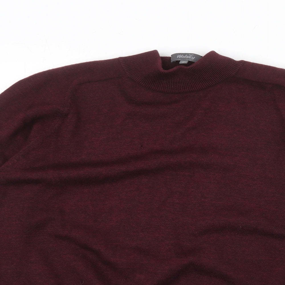 Womens UK Size S Wolsey Red Pullover Jumper