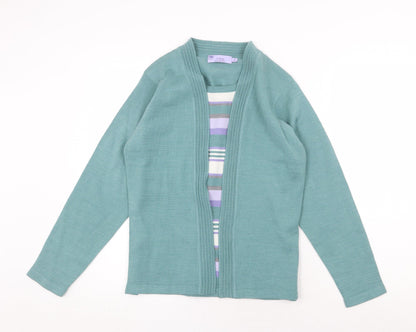 Womens UK Size S EWM Green Cardigan Jumper