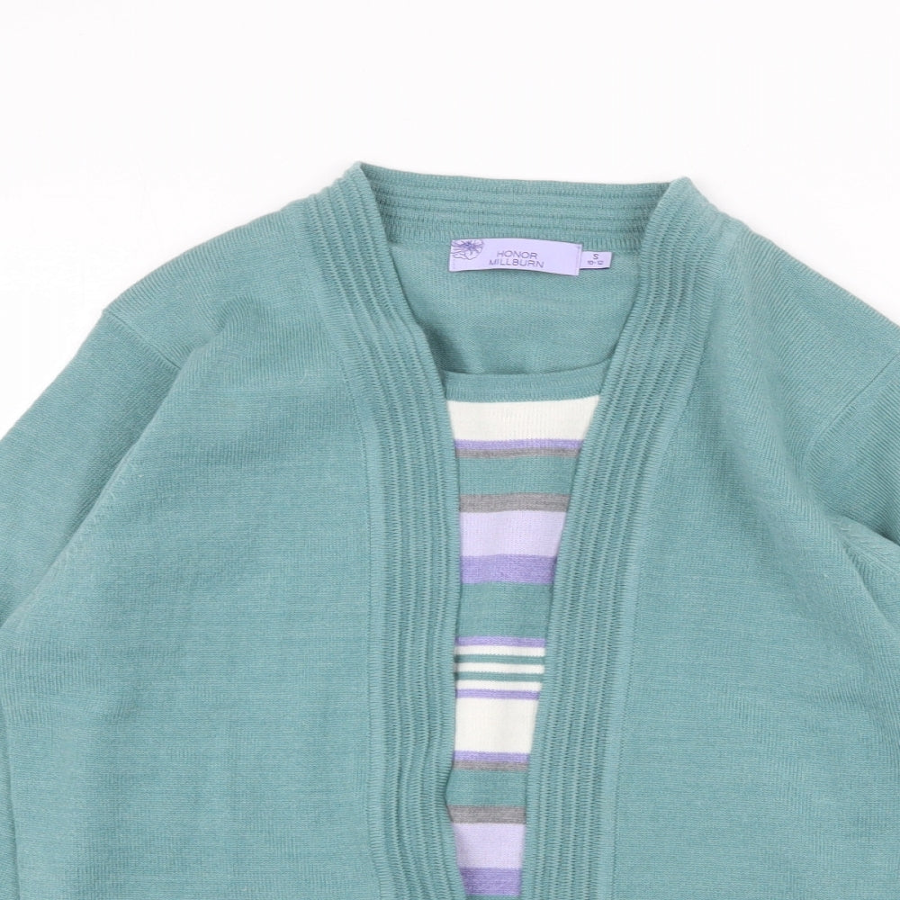 Womens UK Size S EWM Green Cardigan Jumper