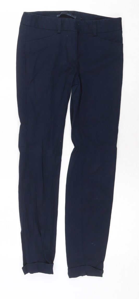 Womens UK Size 6 Zara Regular Fit  Blue Trousers