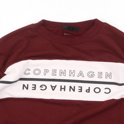 Topshop Womens Red Polyester Pullover Sweatshirt Size 6 Pullover - Copenhagen