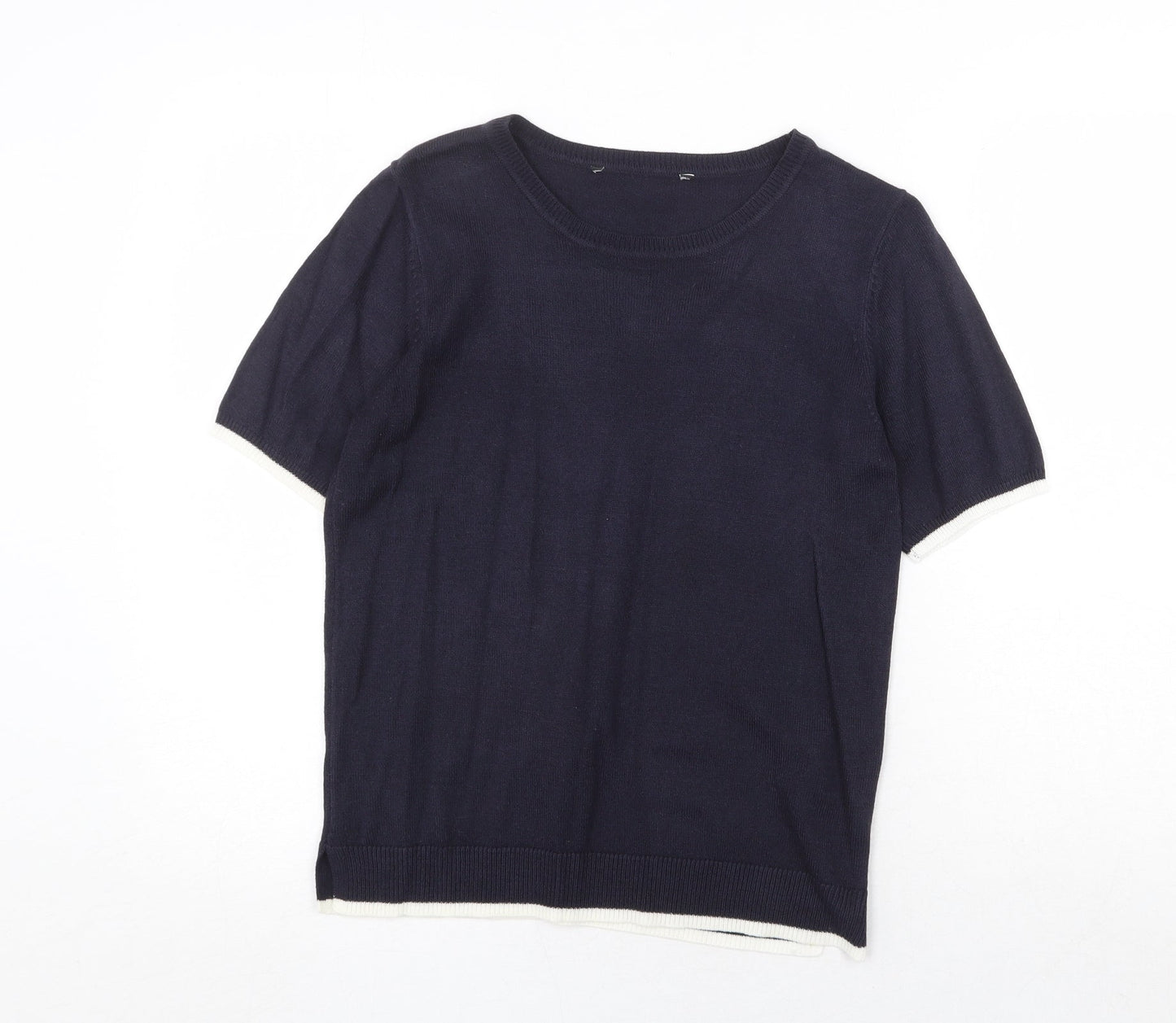 Womens UK Size 10 Bonmarché Blue Basic T-Shirt
