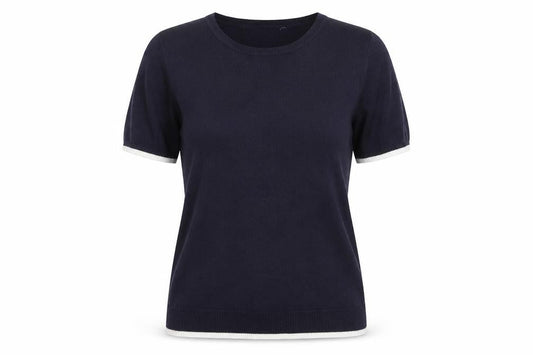 Womens UK Size 10 Bonmarché Blue Basic T-Shirt