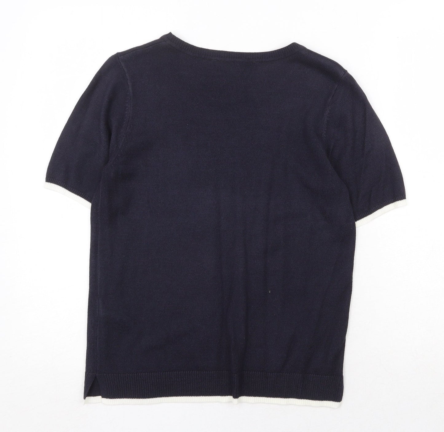 Womens UK Size 10 Bonmarché Blue Basic T-Shirt
