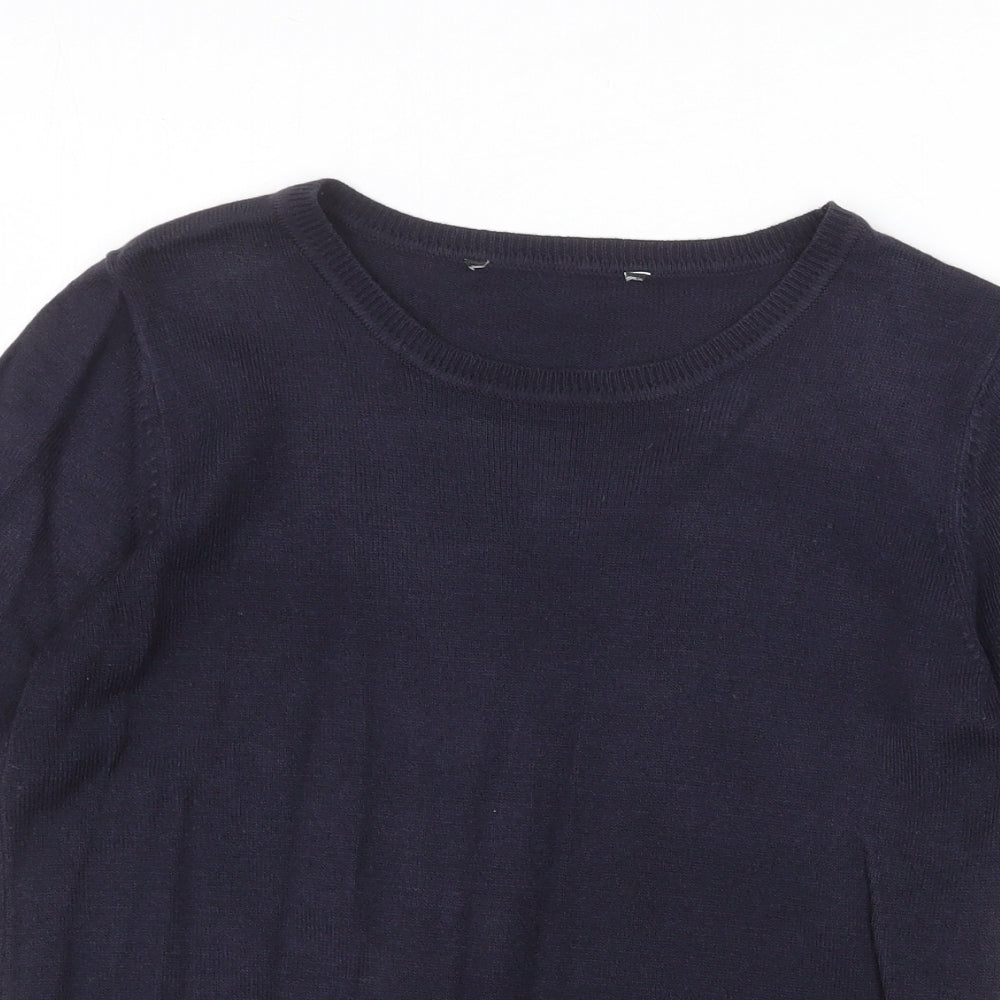 Womens UK Size 10 Bonmarché Blue Basic T-Shirt