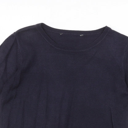Womens UK Size 10 Bonmarché Blue Basic T-Shirt