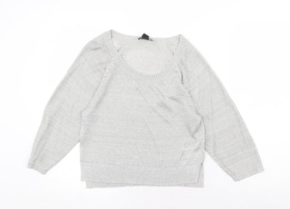 Womens UK Size XS H&M Silver Pullover Jumper
