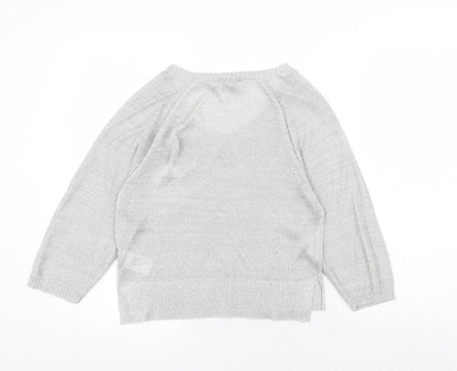 Womens UK Size XS H&M Silver Pullover Jumper