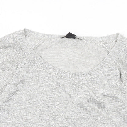 Womens UK Size XS H&M Silver Pullover Jumper