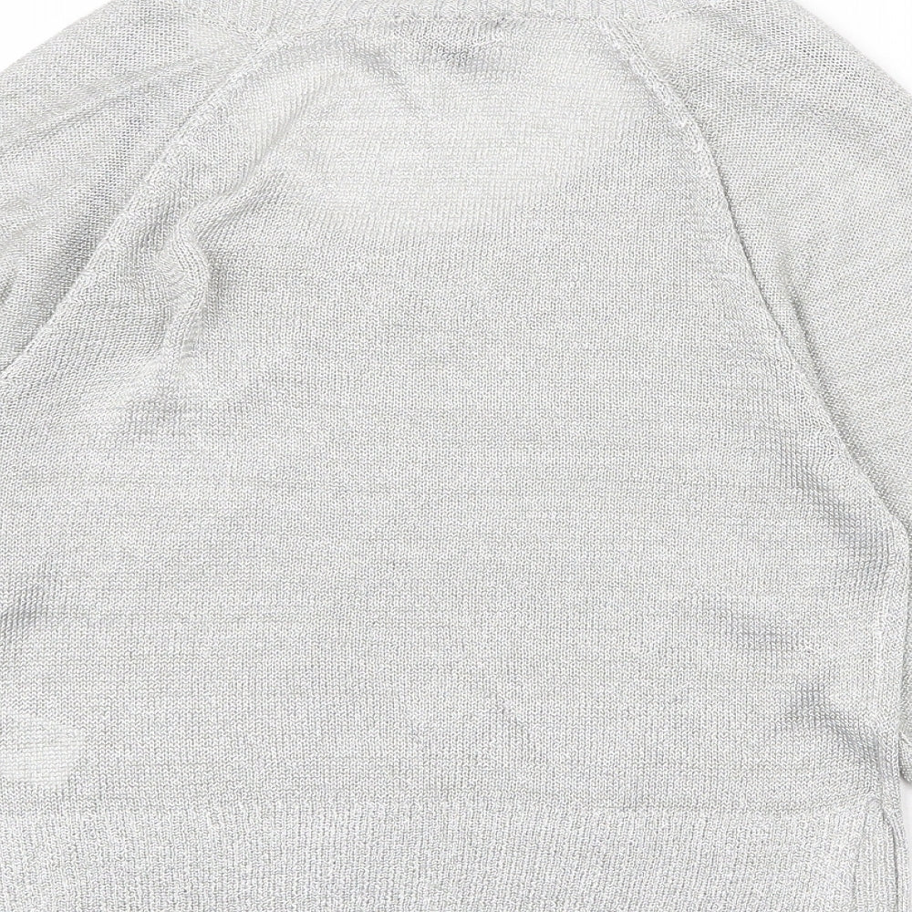 Womens UK Size XS H&M Silver Pullover Jumper