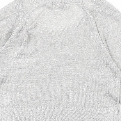 Womens UK Size XS H&M Silver Pullover Jumper