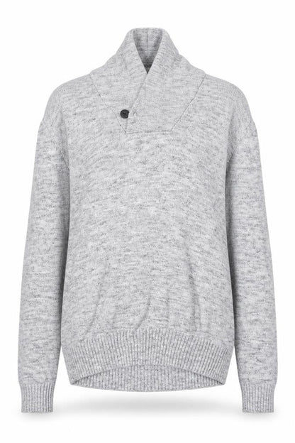 H&M Womens Grey High Neck Cotton Pullover Jumper Size S