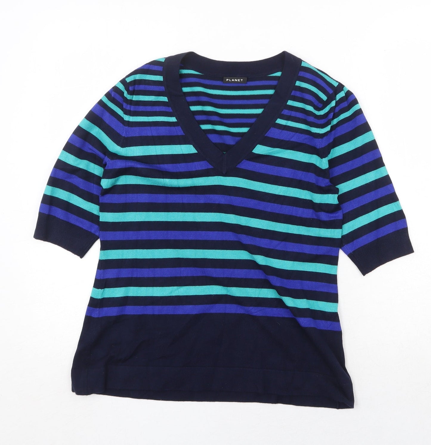 Womens UK Size S Planet Multicoloured Pullover Jumper