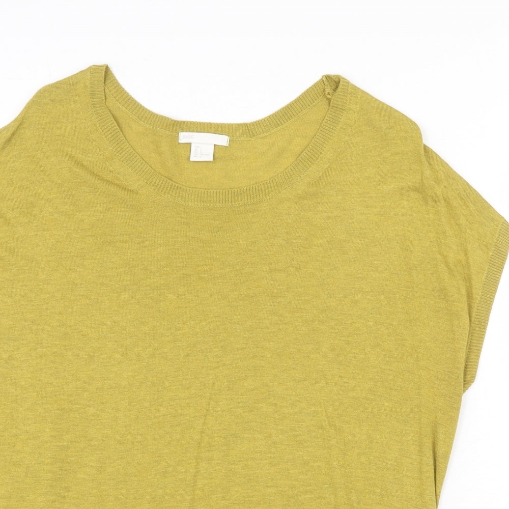 Womens UK Size L H&M Yellow Pullover Jumper