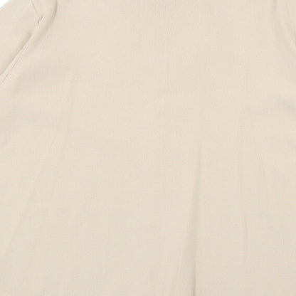 Avant Garde Womens Beige V-Neck Acrylic Pullover Jumper Size XL