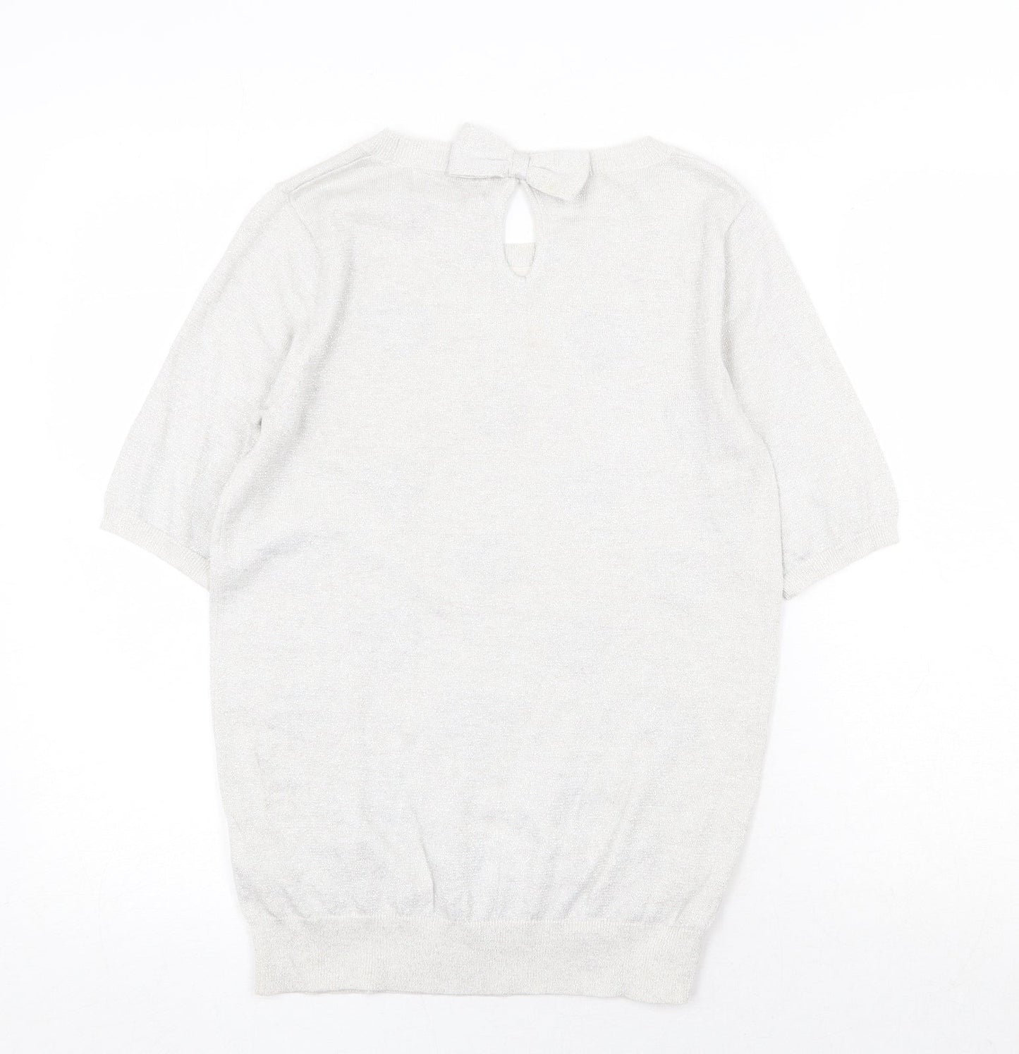 Womens UK Size 6 NEXT Silver Pullover Jumper