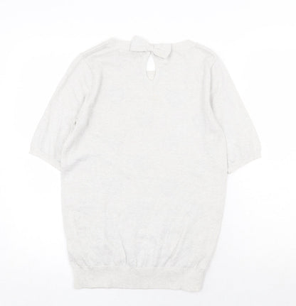 Womens UK Size 6 NEXT Silver Pullover Jumper