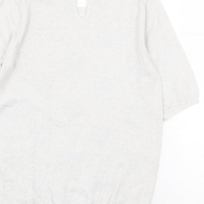 Womens UK Size 6 NEXT Silver Pullover Jumper