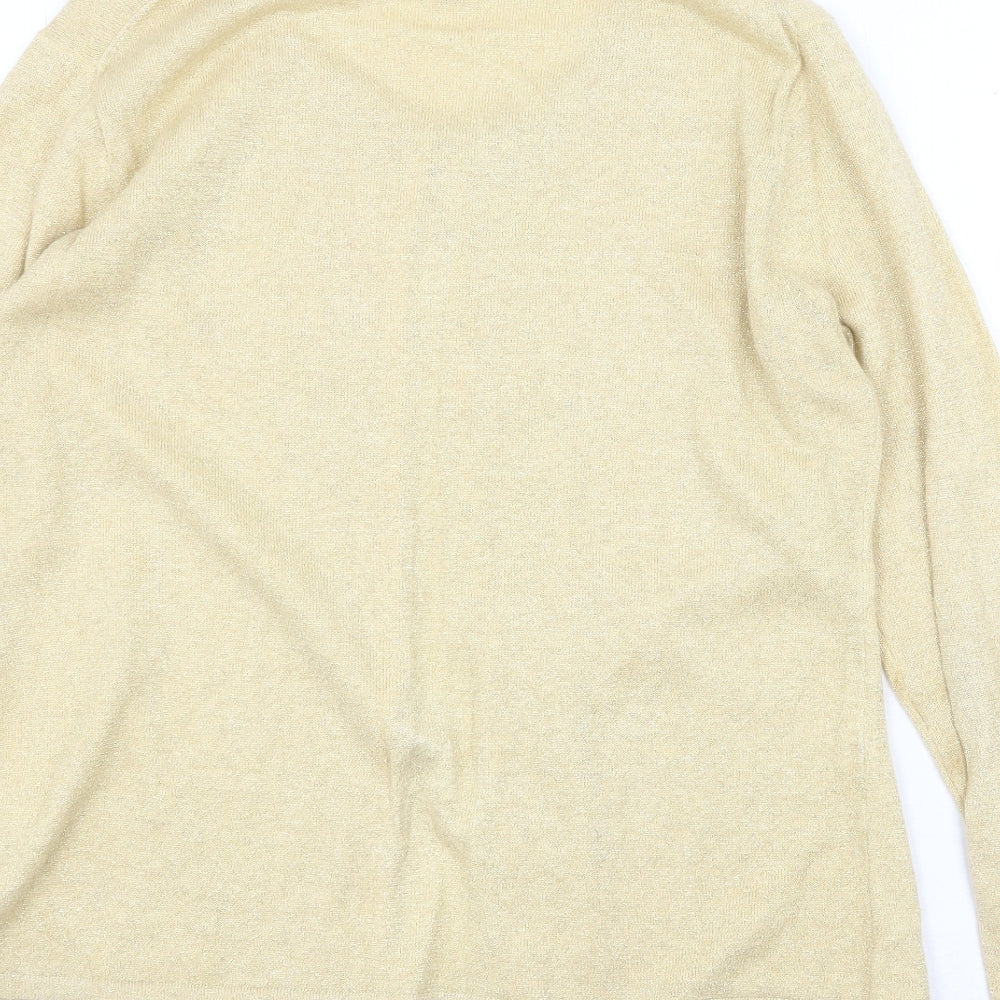 Womens UK Size M OPUS Gold Cardigan Jumper