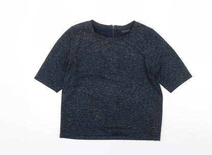 Womens UK Size 6 Topshop Blue Basic T-Shirt