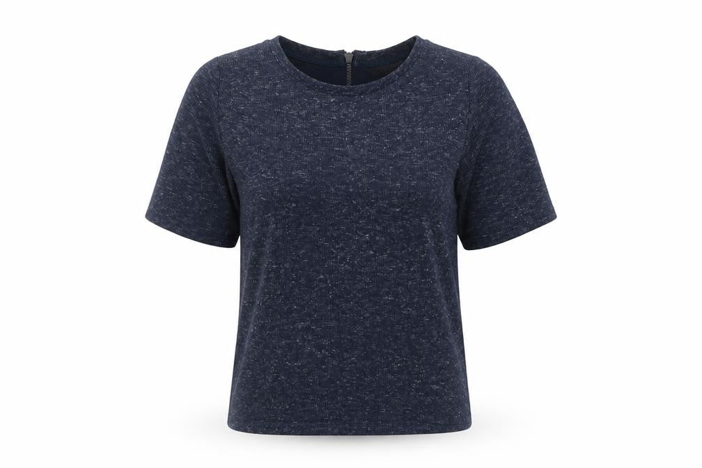 Womens UK Size 6 Topshop Blue Basic T-Shirt