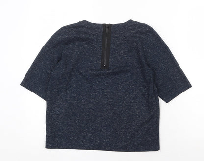 Womens UK Size 6 Topshop Blue Basic T-Shirt