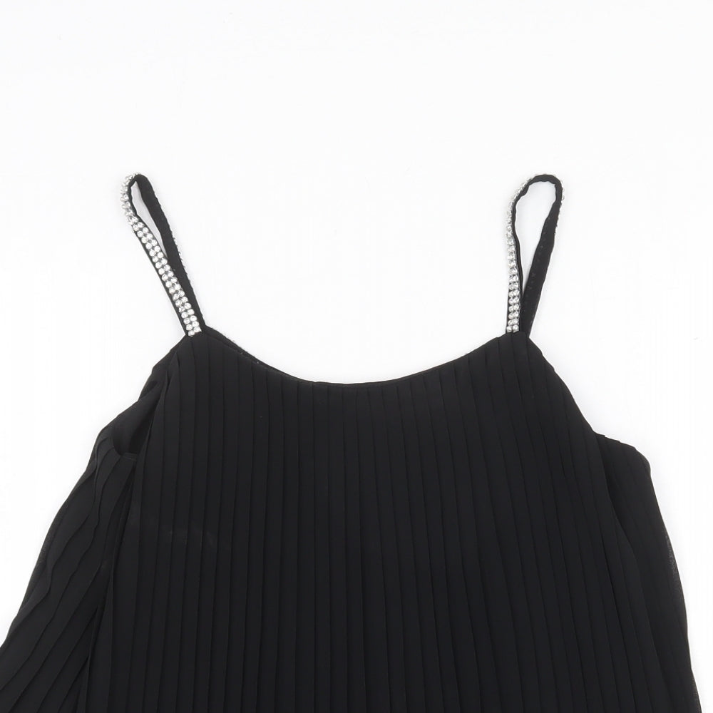 Womens UK Size 6 Quiz Black Basic Tank