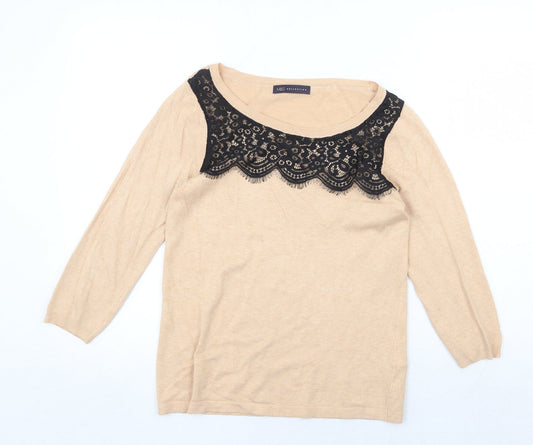 Womens UK Size 10 Marks and Spencer Beige Pullover Jumper
