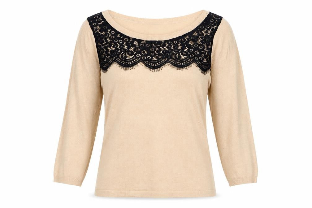 Womens UK Size 10 Marks and Spencer Beige Pullover Jumper