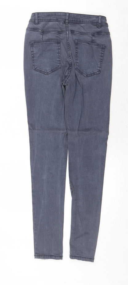 NEXT Womens Blue Cotton Skinny Jeans Size 8 Regular Zip