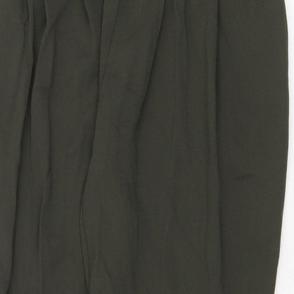 Womens UK Size XS Zara Regular Fit  Green Trousers
