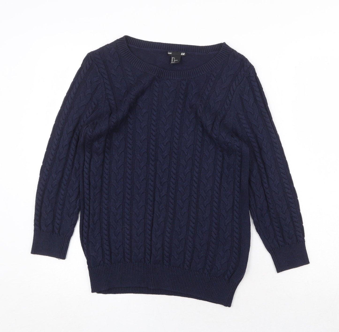 Womens UK Size S H&M Blue Pullover Jumper