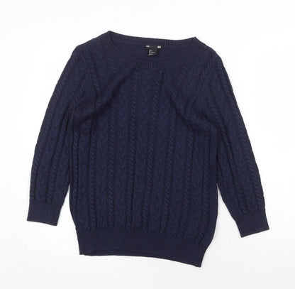 Womens UK Size S H&M Blue Pullover Jumper