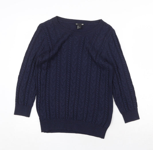 Womens UK Size S H&M Blue Pullover Jumper