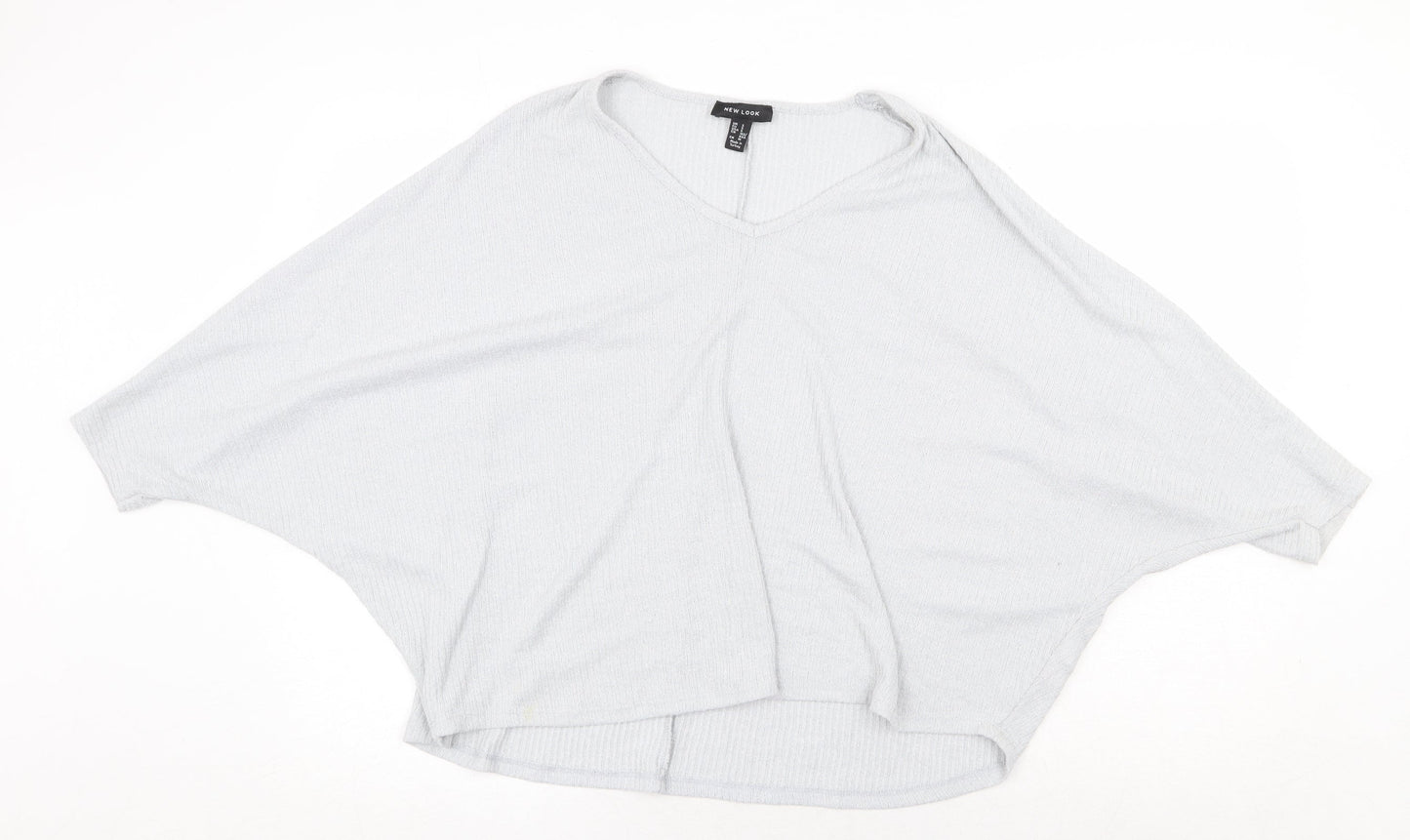 Womens UK Size S New Look Grey Pullover Jumper